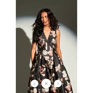 Sachin & Babi Women's Brooke Black Venetia Petal Gown Sz S NWT 850